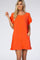 Coral Fringe Linen Dress