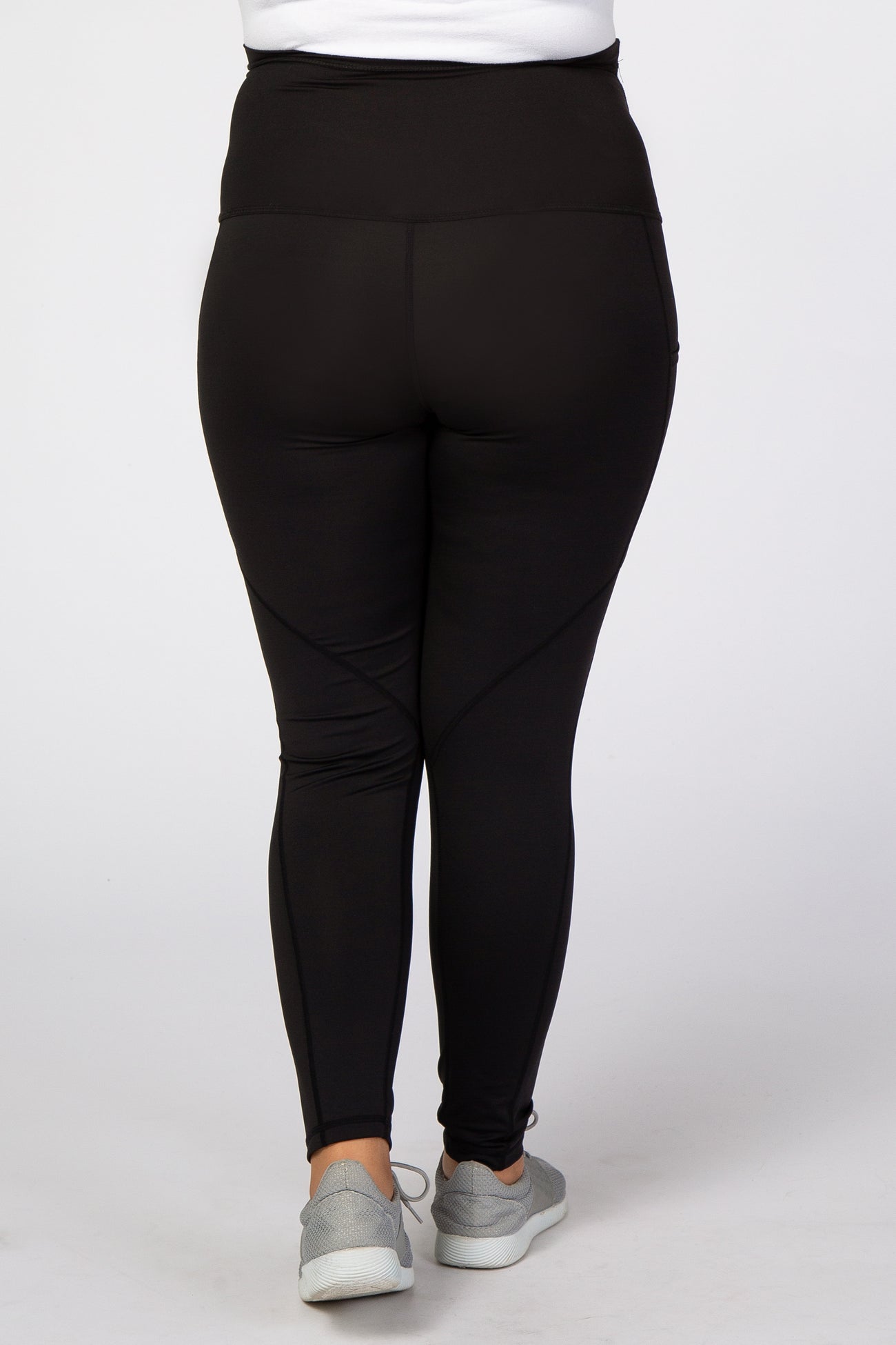 Black Maternity Plus Active Leggings
