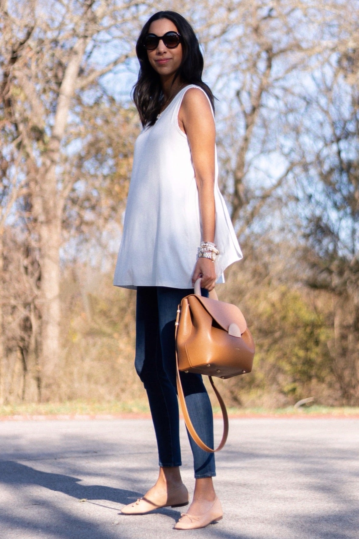 PinkBlush Ivory Overlay Maternity/Nursing Tank