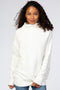 Cream Funnel Neck Dolman Sleeve