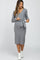 Heather Grey Tie Front Maternity Sweater Midi Dress