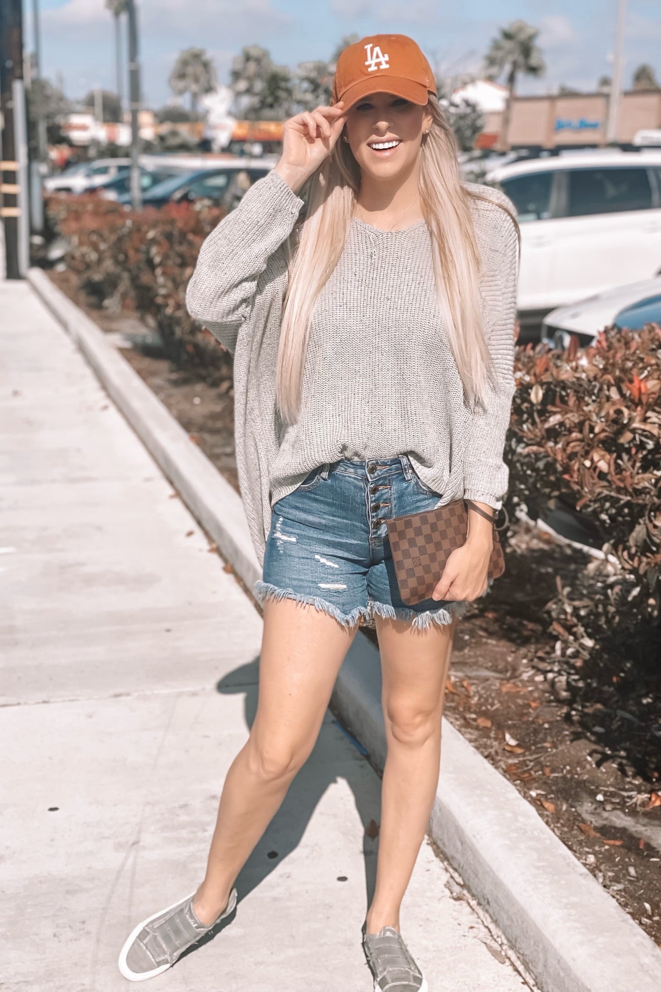 Grey Speckled Oversized Sweater