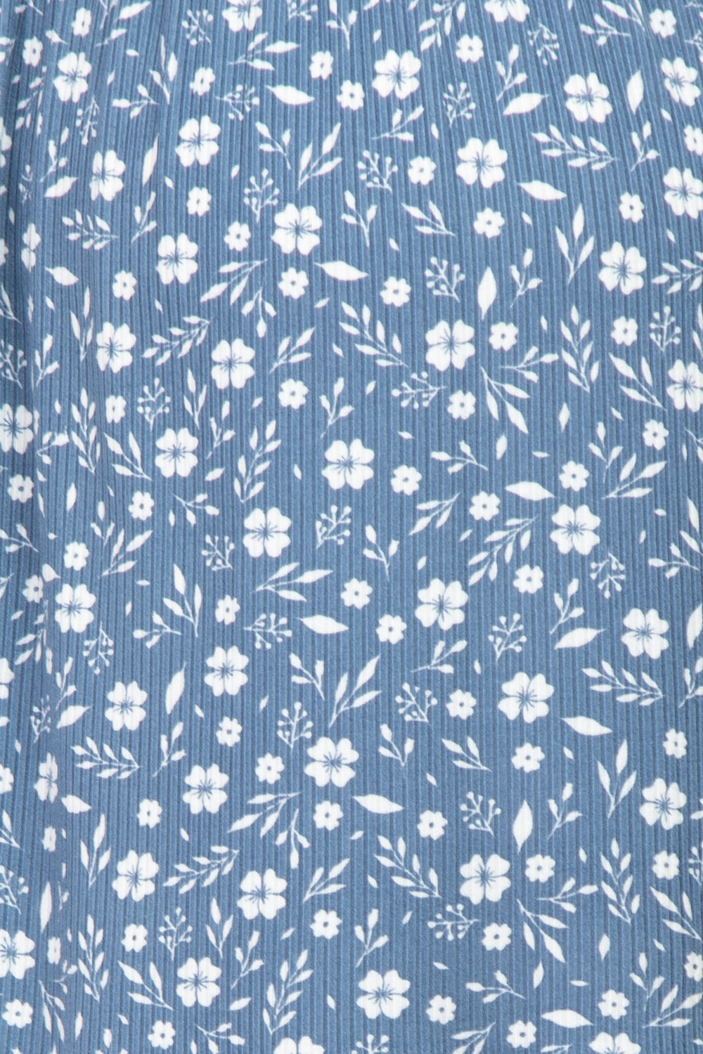Blue Floral Ribbed Tiered Maternity Midi Dress