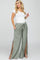 Light Olive Ditsy Floral Side Slit Maternity Pants