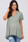 Light Olive V Neck Maternity Top
