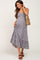 Grey Floral Sleeveless Button Front Maternity Dress