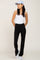 Black Ribbed Flare Pants