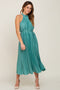 Mint Green Pleated Halter Dress