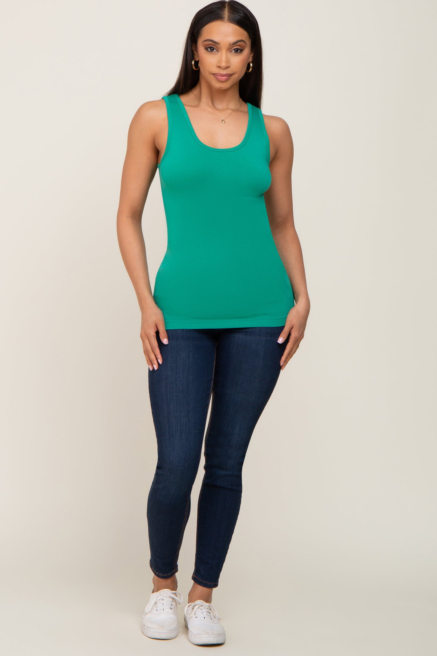 Green Seamless Tank Top