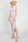 Lavender Striped Ribbed Sleeveless Knit Dress