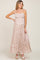 Taupe Animal Print Tiered Maternity Maxi Dress