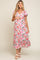 Ivory Multi-Color Floral Maternity Maxi Dress