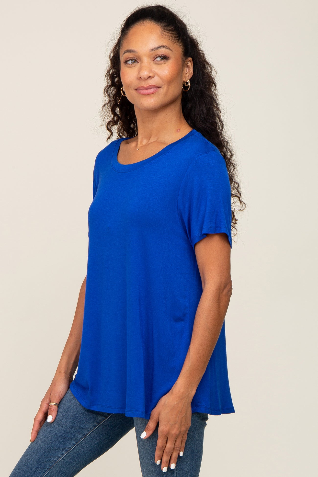 Blue Basic Tee