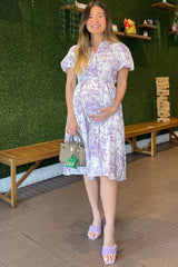 Olive Ribbed Basic Maternity Midi Dress