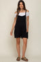Black Front Pocket Overall Knit Maternity Romper