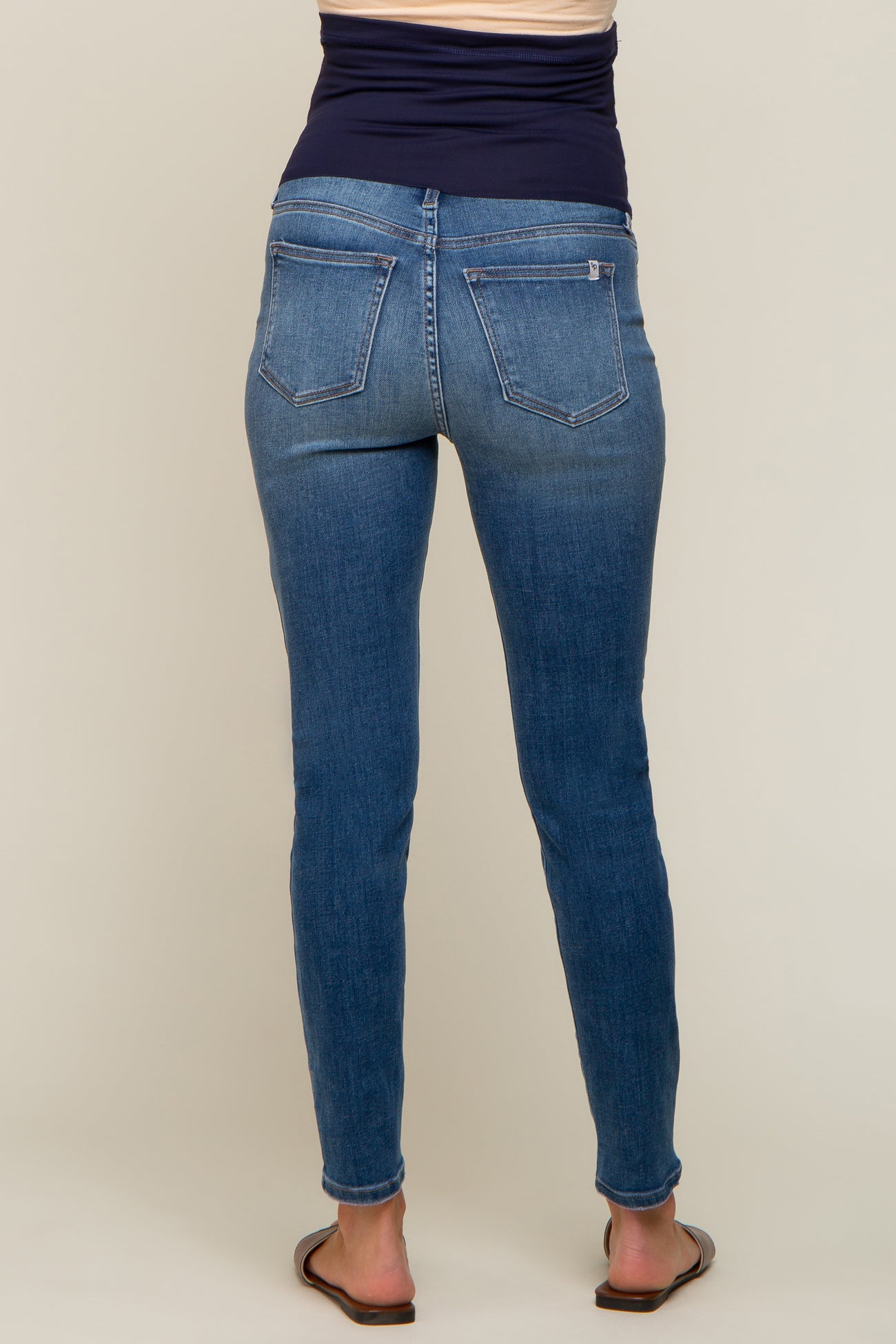Navy Maternity Skinny Jean