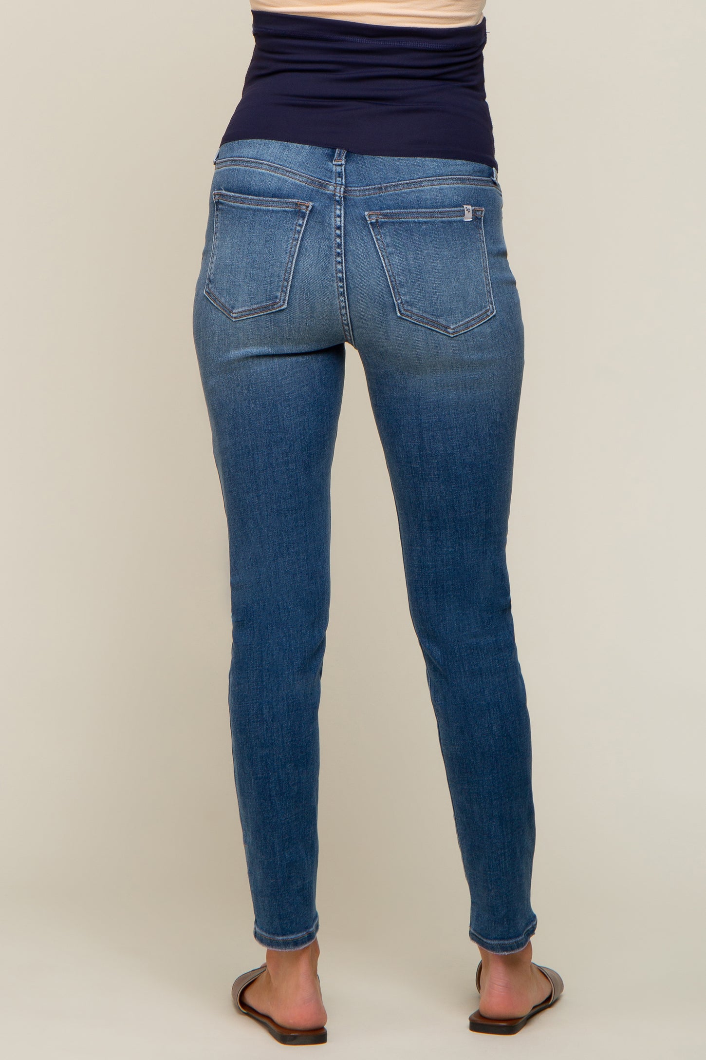Navy Maternity Skinny Jean