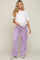 Lavender Drawstring Wide Leg Maternity Lounge Pants
