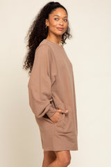 Mocha Ultra Soft Sweatshirt Dress
