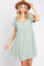 Mint Striped Pocketed Dress