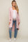 Light Pink Button Front Knit Maternity Cardigan