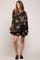 Black Animal Print Silky Matching Shorts Set