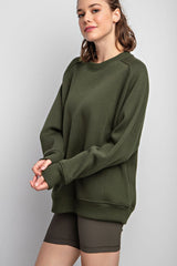 Olive Pullover Terry Crewneck