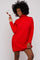 Red Turtleneck Sweater Mini Dress