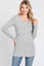 Heather Grey Ribbed Crossover Nursing Top