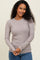 Mocha Ribbed Long Sleeve Top