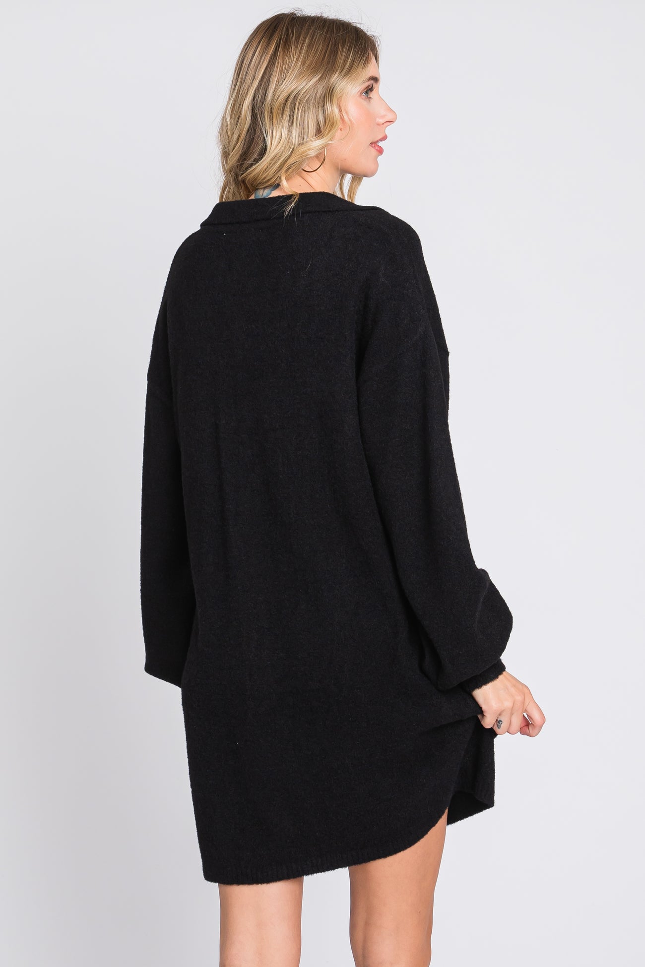 Black Mini Sweater Dress