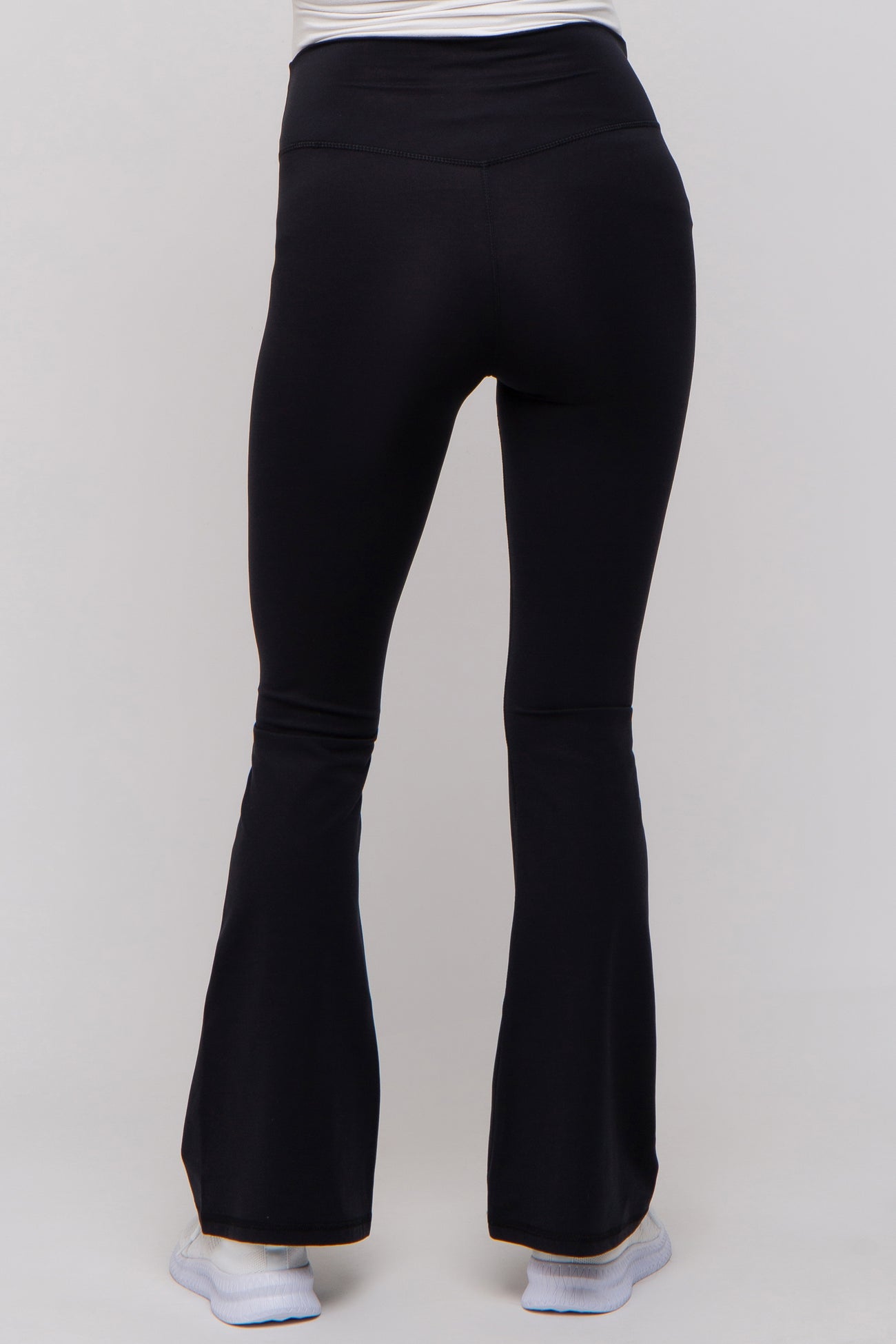 Black Front Ruched Maternity Leggings
