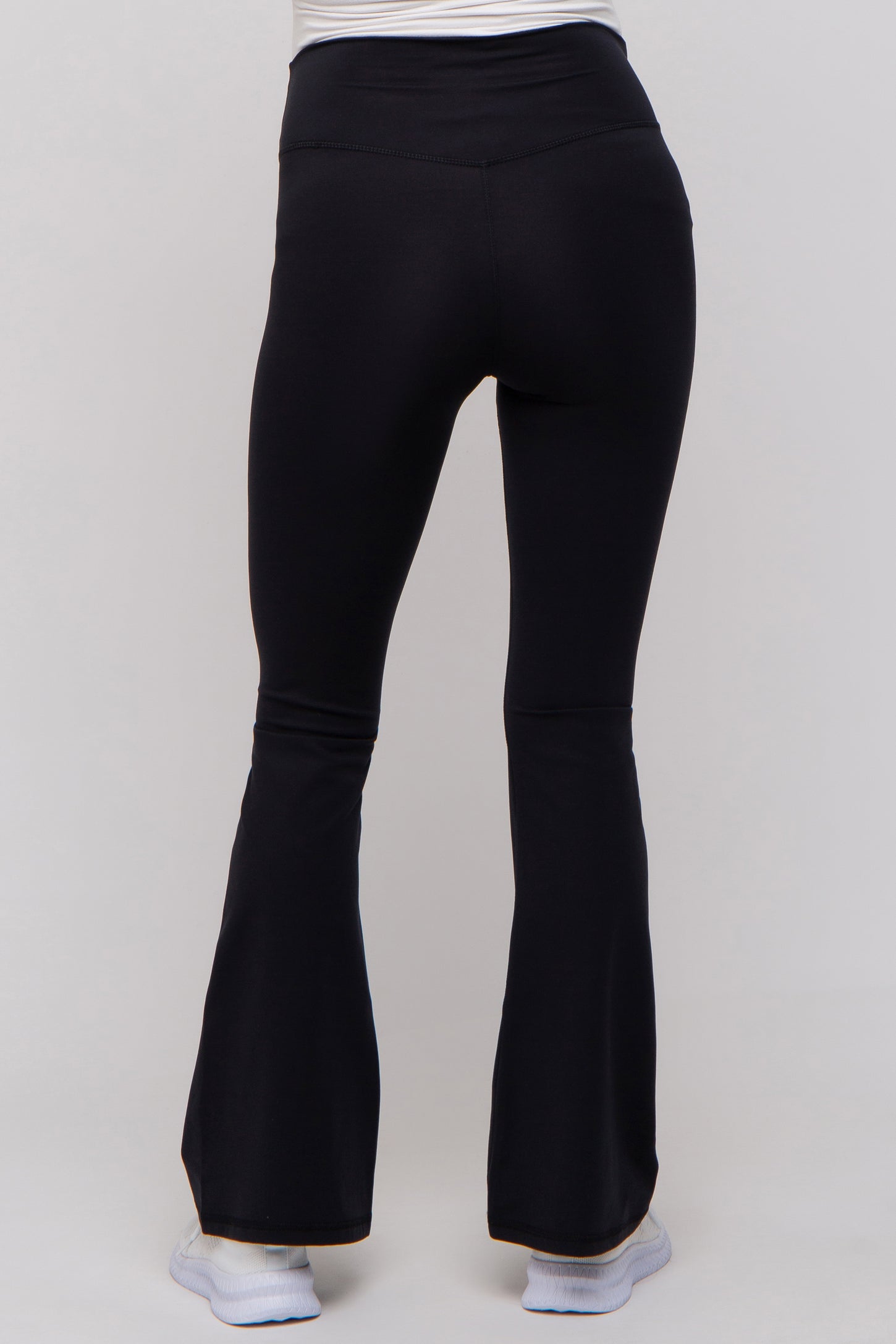Black Front Ruched Maternity Leggings
