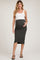 Charcoal Ruched Maternity Wrap Pencil Skirt