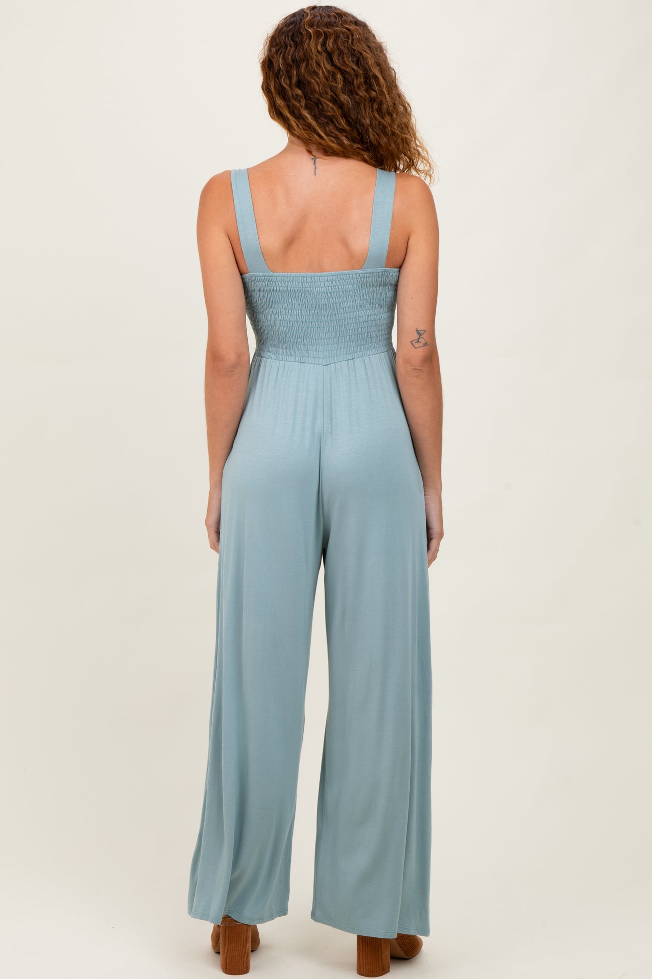 Mint Sleeveless Wide Leg Jumpsuit