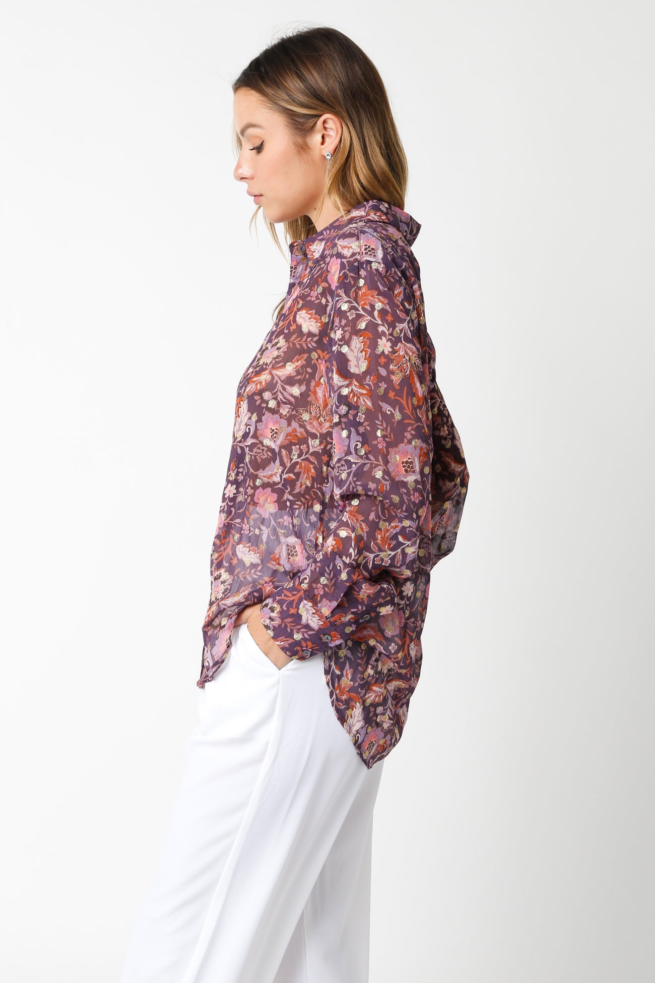 Purple Print Top