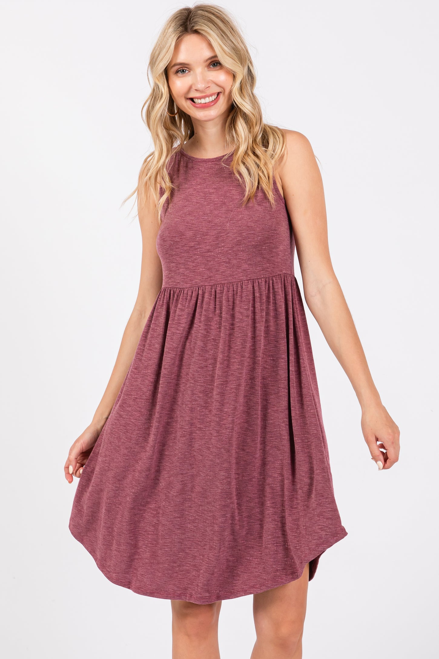 Violet Babydoll Sleeveless Dress
