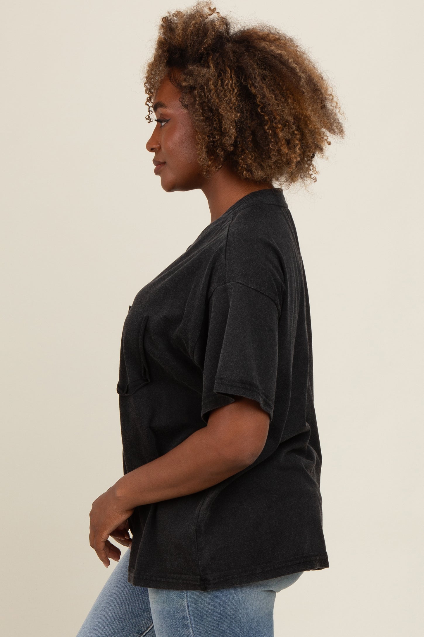 Charcoal Vintage Wash Oversized Tee