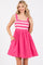 Fuchsia Ric Rack Accent Sleeveless Dress