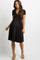 Black Draped Front Maternity/Nursing Dress