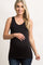 Black Fitted Maternity Tank Top