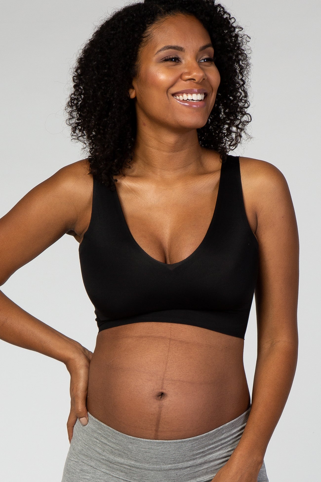 Black Seamless Maternity Bralette