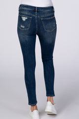 PinkBlush Blue Lightly Distressed Maternity Skinny Jean