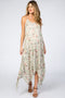 Light Mint Floral Asymmetrical Hem Maternity Dress