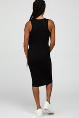 Black Fitted Sleeveless Dress