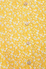Yellow Floral Ruffle Hi- Lo Hem Maternity Mini Dress