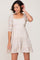 Ivory Floral Square Neck Ruffle Tiered Dress