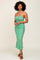 Green Floral Sleeveless Maxi Dress