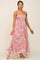 Mauve Floral Sleeveless Smocked Maxi Dress