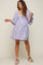 Lavender Floral Square Neck Back Cut Out Tie Maternity Dress